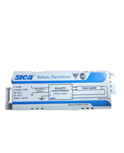 Balasto Electronico Sica 1 X 36/40w