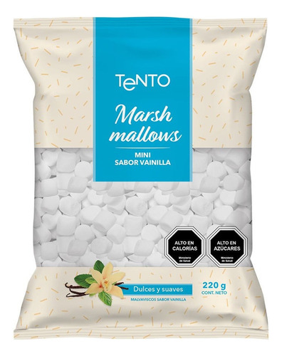 Marshmallows Tento Mini Sabor Vainilla Bolsa 220 G