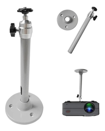 Imagen 2 de 4 de Soporte Proyector Universal Cañón Ajustable 5kg Techo Pared