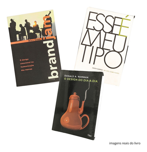Box Identidade Visual Com 3 Livros: Brandjam De Marc Gobé, Esse É Meu Tipo : Um Livro Sobre Fontes De Simon Garfield E O O Design Do Dia A Dia De Donald A. Normann (Usado)