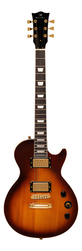 Guitarra Les Paul Michael Gold Royale Sunburst Com Dourado