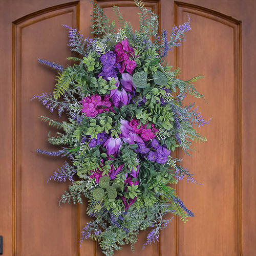 Coroa Roxa De Primavera, Grinalda Colorida De Primavera E Ve