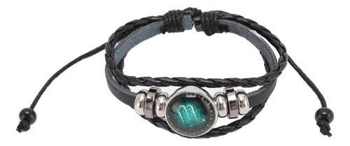 Pulseira Trançada De Couro Pu, 12 Peças De Tecido Multicamad