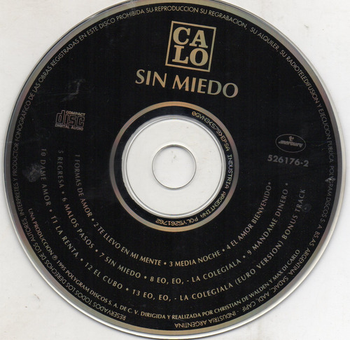 Cd Calo (sin Miedo)