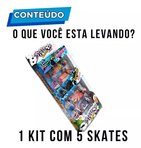 Kit 4 Skate De Dedo Mini Com Lixa Fingerboard Truck - AuShopExpress - Skate  de Dedo - Magazine Luiza