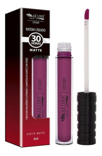 Max Love - Batom Líquido Matte 30 Horas 4ml Acabamento Fosco Cor 611