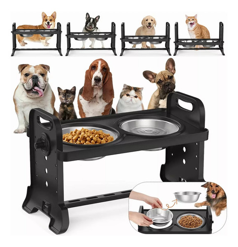 Comederos Para Perros Elevados, Platos Para Gatos,contenedor