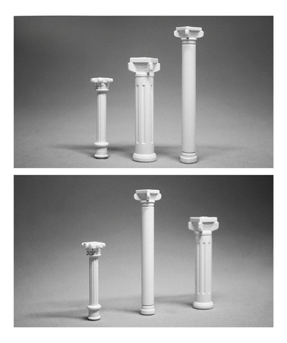 . 6x Mini Columnas Romanas Modelo Estatuas Griegas 3,5 Cm