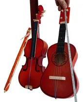 Comprar Juguetes Musicales 4 Violines Y 4 Guitarra Madera Chicos