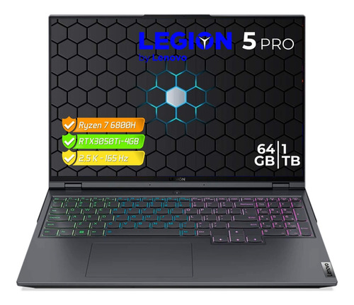  Portatil Gamer Lenovo Legion 5 Ryzen 7 1tb 64gb Rtx3050ti