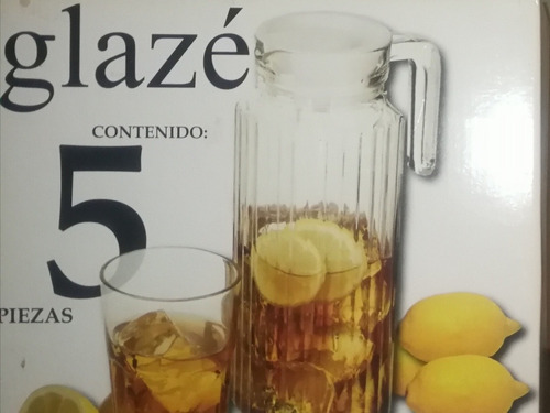Juegos De Jarra De 1lt Y 4 Vasos De 310 Ml