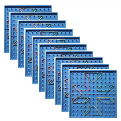 Imagen 1 de 4 de Ingeniacrea 10 Geoplano Doble Cara 17x17 121 Pin Color Surt