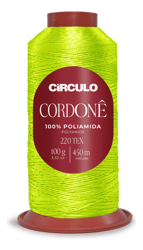 Fio Cordonê Circulo 100g 450mts Cor 780 Amarelo Neon