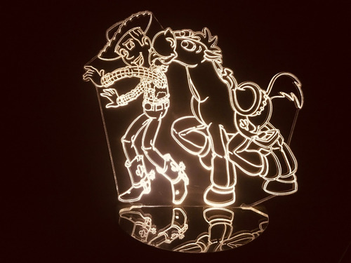 Luminária Led 3d Toy Story Xerife Woody Cavalo Bala No Alvo