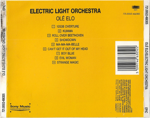 Cd - Electric Light Orchestra - Olé Elo