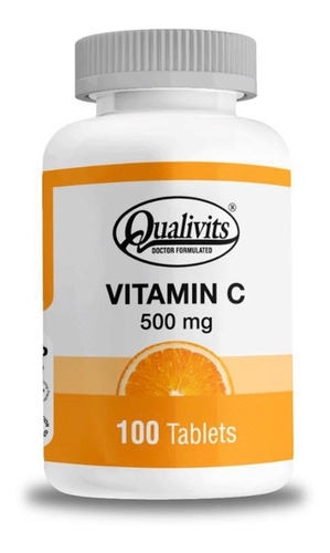 Vitamina C 500 Mg Qualivits 100 Tabletas Ácido Ascórbico