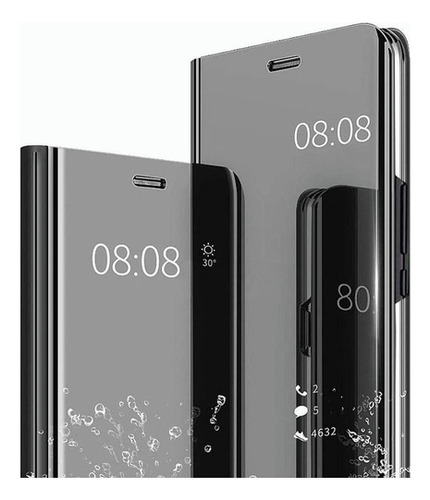 Funda para Samsung Galaxy Mirror Funda con soporte, color negro, Samsung A50