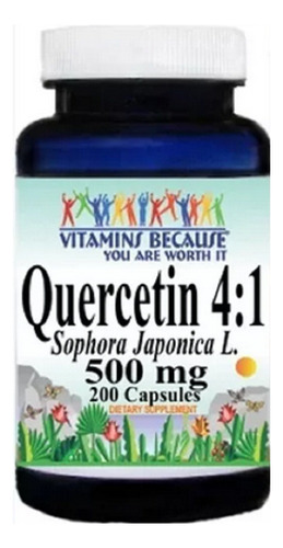  Quercetina 500 Mg 200 Cápsulas