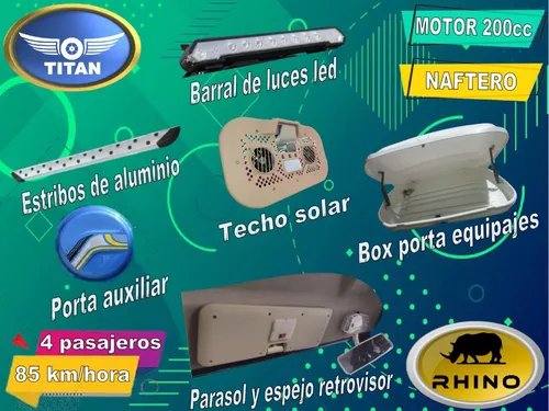 Triciclo Naftero 200cc 4 Pasajeros Titan Rhino 0km