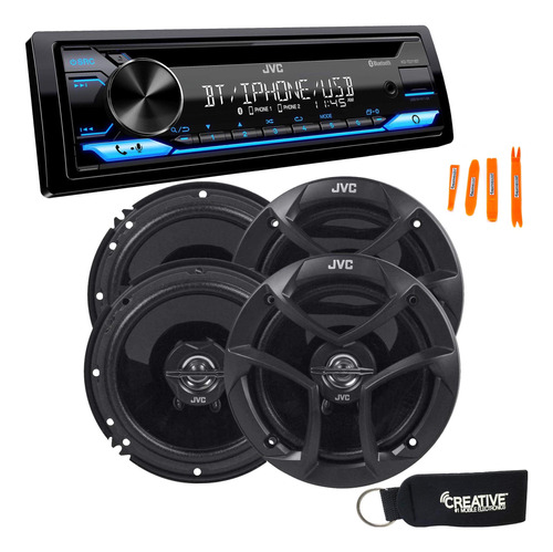 Cd Bluetooth Usb Frontal Aux Alexa + Do Par Altavoz Jvc 6.5 