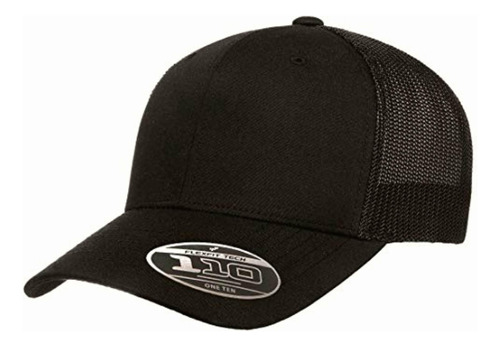 Flexfit Men's 110 Recycled Trucker Mesh, Black, Osfa