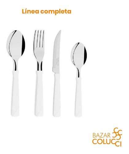 Tenedor Blanco New Kolor Blíster X3 - Bazar Colucci