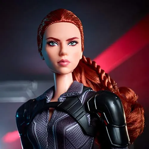 Muñeca Barbie Black Widow Viuda Negra Armada Y Articulada