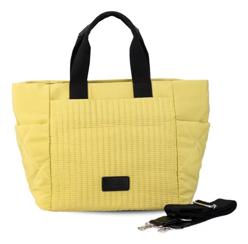 Cartera Estilo Bolso Capitoneada Incluye Correa Lincolns Limón