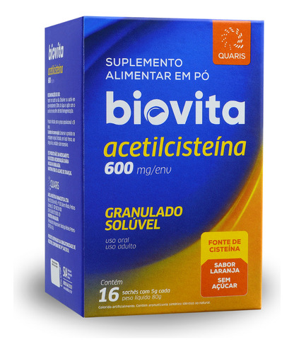 Biovita P/ Alívio Da Tosse, Gripes E Resfriados 16 Sachês