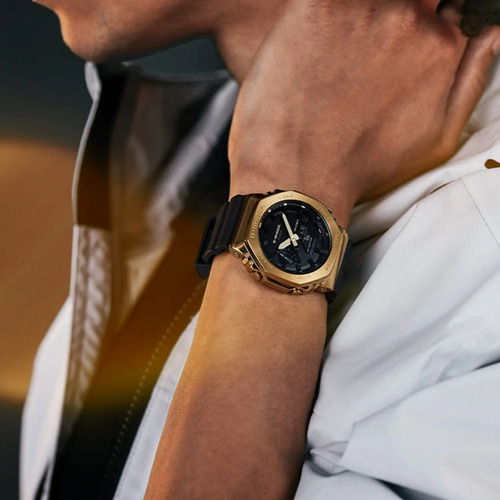 Imagen 9 de 10 de Reloj Casio G-shock Youth Iones Dorados Gm-2100g-1a9cr