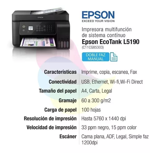 Epson L5190 Impresora / Escáner / Copiadora / Fax