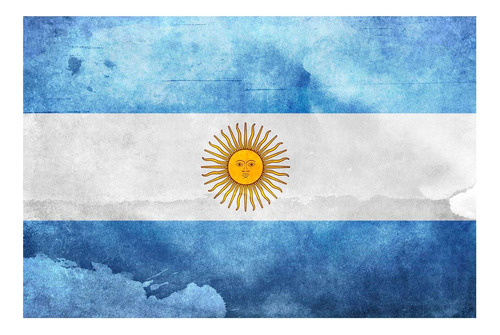 Vinilo 50x75cm Bandera Argentina Patria Nacion Celeste P3