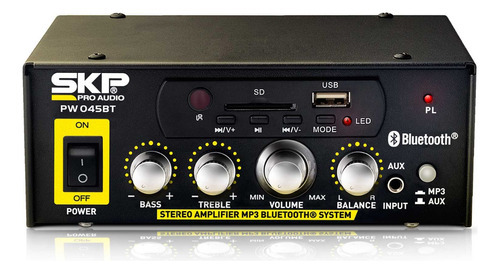 Pw045bt Amplificador Skp Pro Audio Bt - Escar