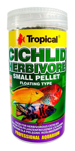 Ração Para Peixe Cichlid Herbivore Small Pellet 90g Tropical