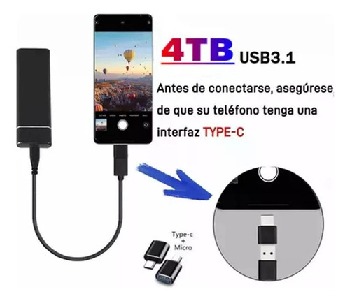 Yan 4tb Mini Disco Duro Externo De Estado Sólido Portátil Ss