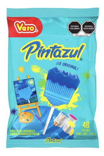 Pinta Azul Paleta 48 Pz Vero Fresa Frambuesa