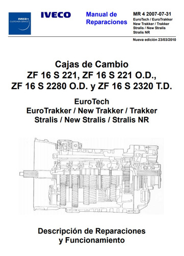 Manual Taller Reparación Cajas Cambio Zf 16 S 221/16 S 2280