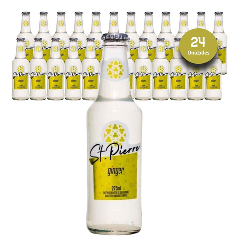 24x Água Tônica Ginger St Pierre Long Neck 200ml