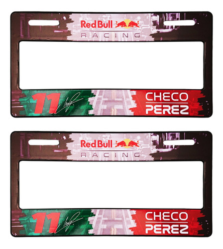Par Portaplacas Autos Checo Perez Red Bull 11 México