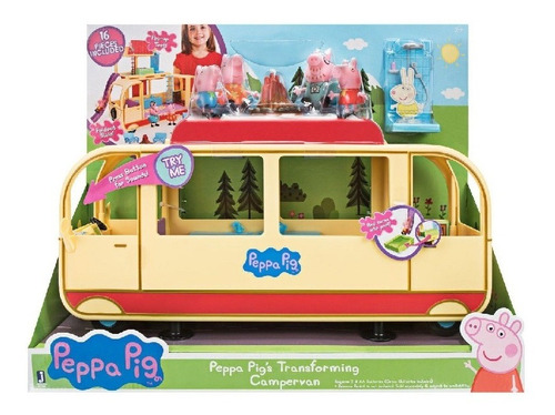 Brinquedo Playset Van Para Acampar Da Peppa Pig Sunny 2316 Cor Bege