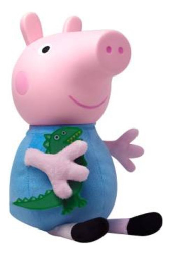 Boneco George Peppa Pig Pelúcia 32cm - Baby Brink Licenciado Cor Azul