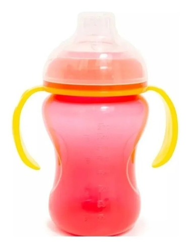 Vaso Bebe Pico De Silicona Asas Y Tapa 300ml Love 9141