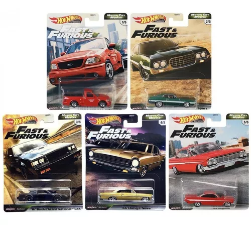 Coleção Com 5 Velozes e Furiosos Hot Wheels Premium Lote L - - Noy  Brinquedos