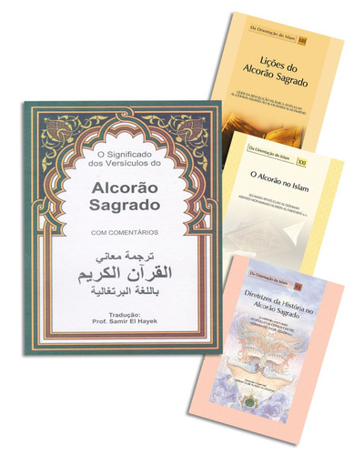 Alcorão Sagrado (em Português) + 3 Livros De Interpretação