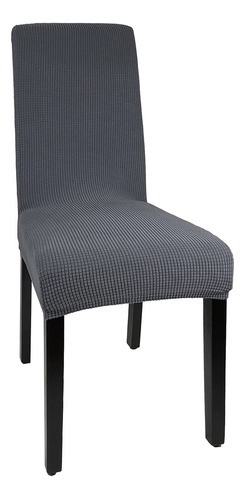 Cubiertas De Silla De Comedor De Jacquard Gris Oscuro 4...