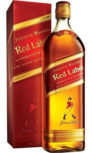 Whisky Johnnie Walker Red Label Litro C/ Estuche Escocia