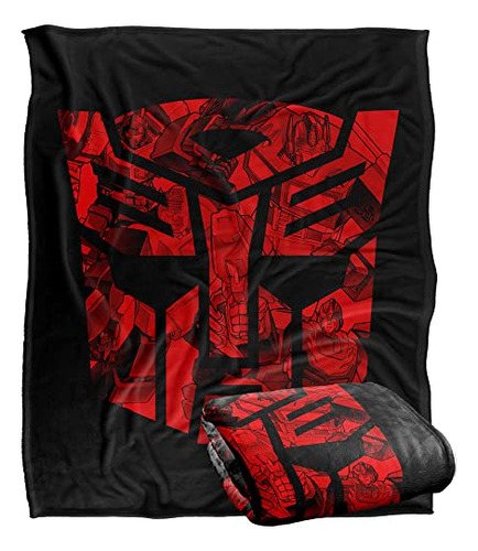 Transformers Tonal Autobot Silky Touch Super Soft Throw...
