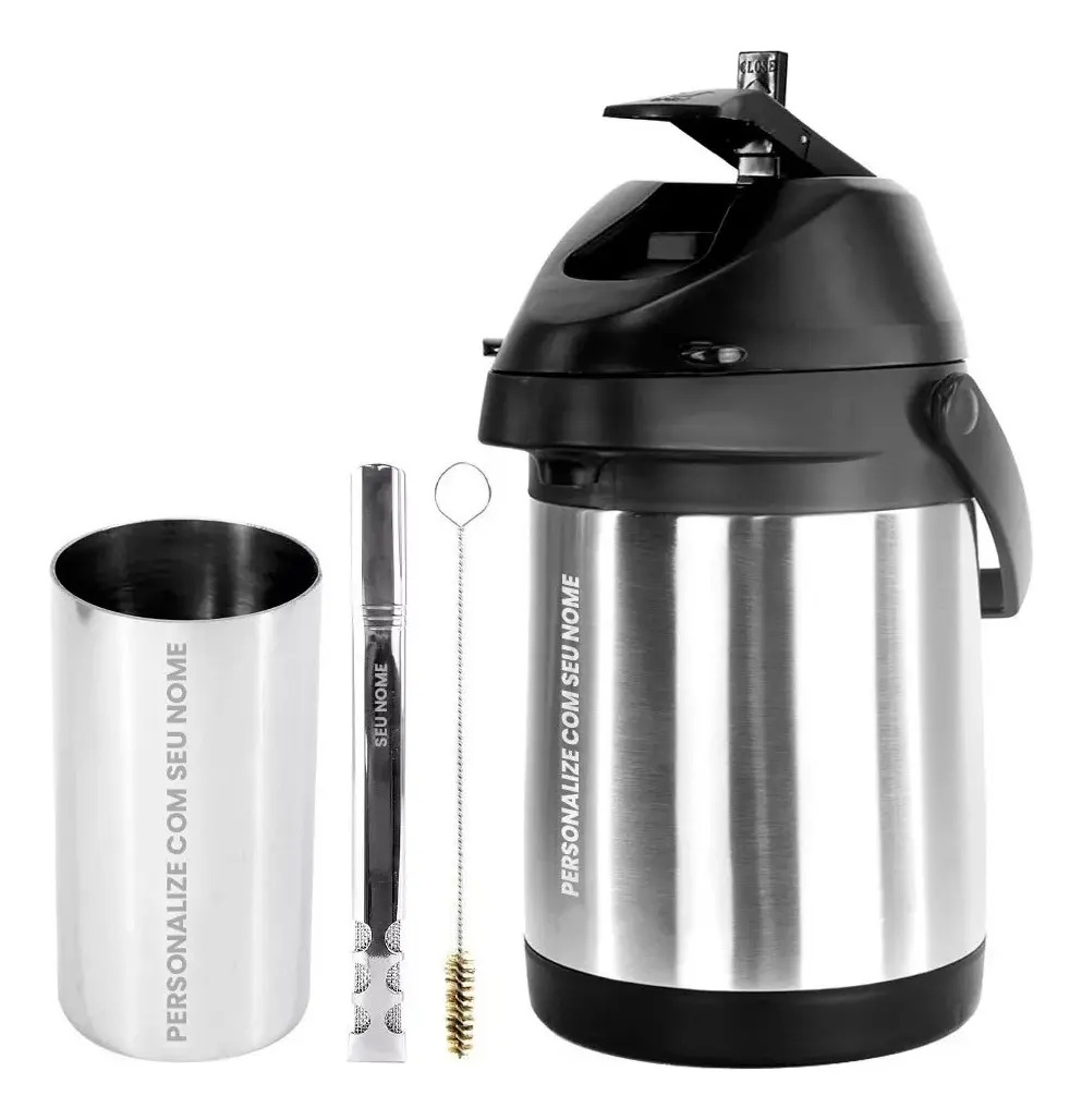 Kit Tereré Inox Garrafa Copo Bomba 09