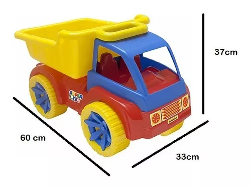 Brinquedo Infantil Caminhão Caçamba Grande C/ Adesivos