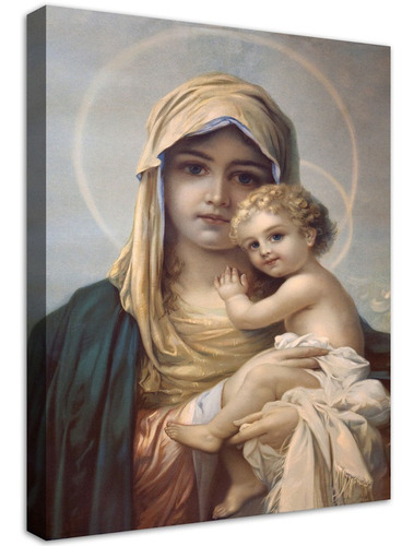Cuadro Canvas Decorativos Virgen Maria Y Niño Jesús
